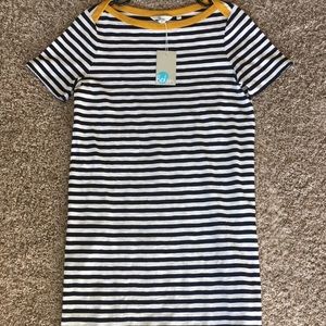 striped t shirt dress